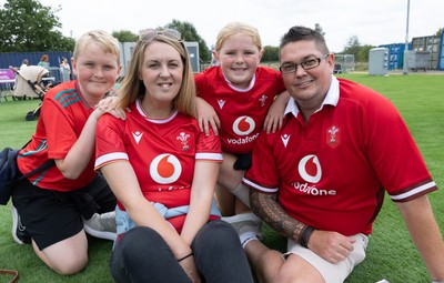 230825 - Wales v Scotland, Women’s Rugby World Cup - Wales fans ahead of the match