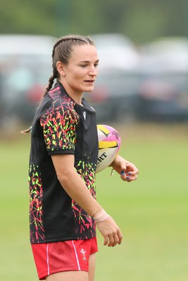230825 - Wales v Scotland, Women’s Rugby World Cup - Jasmine Joyce-Butchers of Wales during warm up