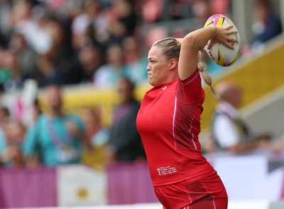 230825 - Wales v Scotland, Women’s Rugby World Cup - Kelsey Jones of Wales