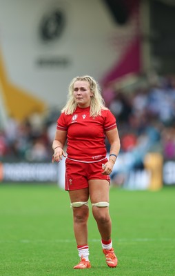 230825 - Wales v Scotland, Women’s Rugby World Cup - Alex Callender of Wales at the end of the match