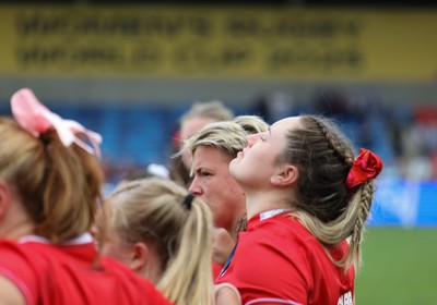 230825 - Wales v Scotland, Women’s Rugby World Cup - Gwen Crabb of Wales at the end of the match