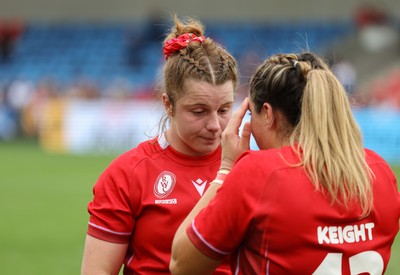 230825 - Wales v Scotland, Women’s Rugby World Cup - Kate Williams of Wales at the end of the match