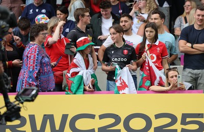 230825 - Wales v Scotland, Women’s Rugby World Cup - Wales fans