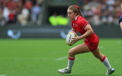 230825 - Wales v Scotland, Women’s Rugby World Cup - Lisa Neumann of Wales