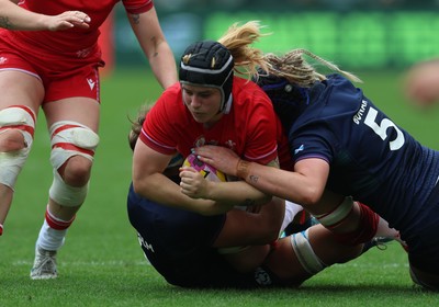 230825 - Wales v Scotland, Women’s Rugby World Cup - Bethan Lewis of Wales