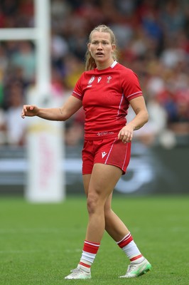 230825 - Wales v Scotland, Women’s Rugby World Cup - Carys Cox of Wales