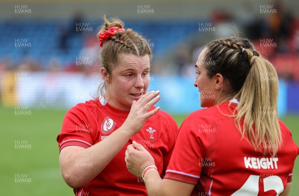 230825 - Wales v Scotland, Women’s Rugby World Cup - Kate Williams of Wales at the end of the match