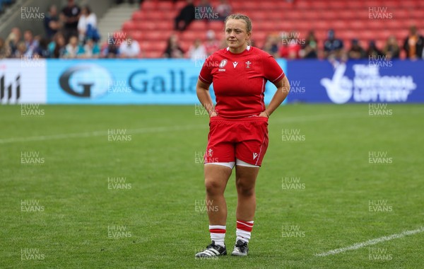 230825 - Wales v Scotland, Women’s Rugby World Cup - Lleucu George of Wales
