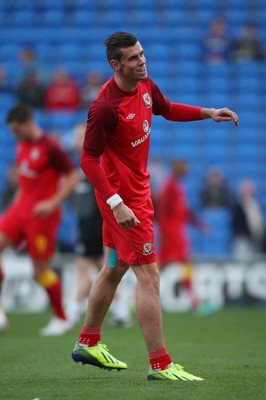 100913 - Wales v Serbia, FIFA 2014 World Cup Qualifying - Wales' Gareth Bale, who starts the match on the bench, warms up before the match(c) Huw Evans Picture Agency, Cardiff