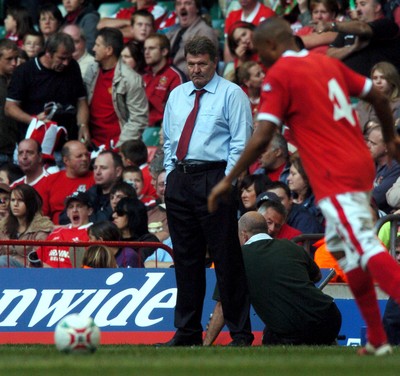 07.10.06 - Euro 2008 Qualifying Match, Group D Wales v Slovakia Wales' manager John Toshack watches his side loose 5-1 