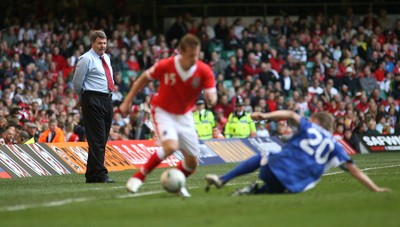 07.10.06...Wales v Slovakia, Euro 2008 Qualifying Match, Cardiff Wales' manager John Toshack watches as his team slumps to a 5-1 defeat 