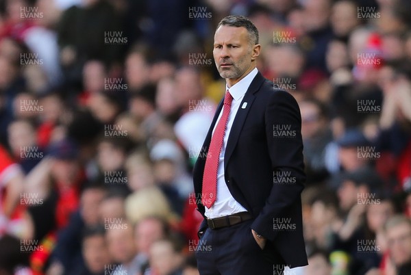 240319 - Wales v Slovakia, UEFA Euro 2020 Qualifier - Wales coach Ryan Giggs during the match