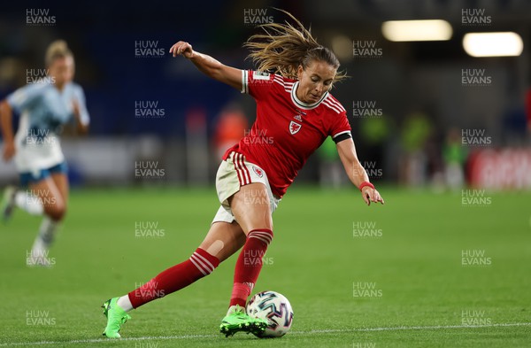 060922 - Wales v Slovenia, FIFA Women's World Cup 2023 Qualifier - Kayleigh Green of Wales