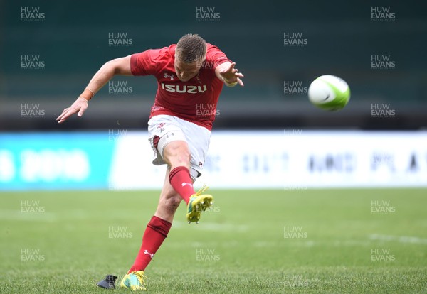 020618 - Wales v South Africa - International Rugby - Gareth Anscombe of Wales kicks at goal