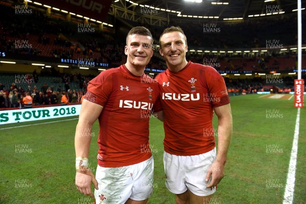 021217 - Wales v South Africa - Under Armour Series - Scott Williams and Hadleigh Parkes of Wales after the game