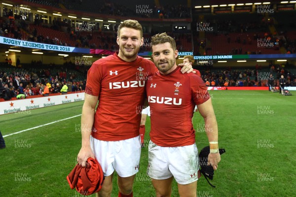 021217 - Wales v South Africa - Under Armour Series - Dan Biggar and Leigh Halfpenny of Wales after the game