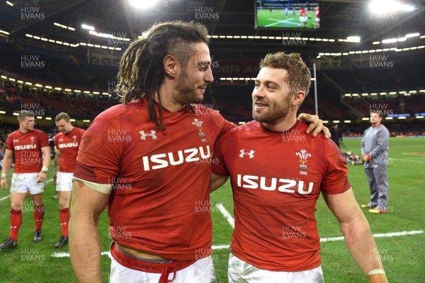 021217 - Wales v South Africa - Under Armour Series - Josh Navidi and Leigh Halfpenny of Wales after the game