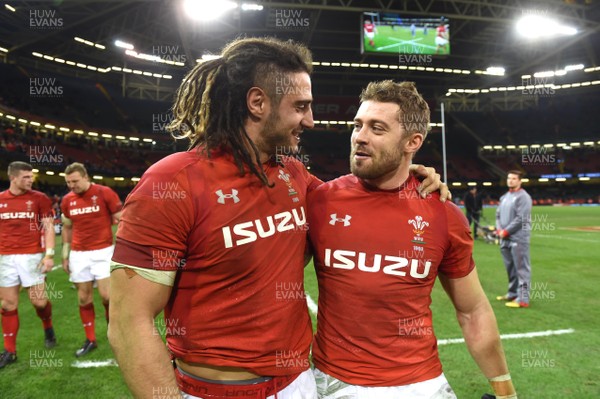 021217 - Wales v South Africa - Under Armour Series - Josh Navidi and Leigh Halfpenny of Wales after the game