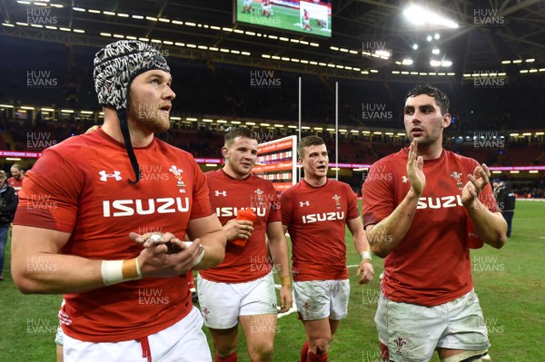 021217 - Wales v South Africa - Under Armour Series - Dan Lydiate, Elliot Dee, Scott Williams and Cory Hill of Wales