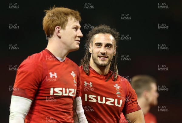 021217 - Wales v South Africa - Under Armour Series 2017 - Rhys Patchell and Josh Navidi of Wales at full time