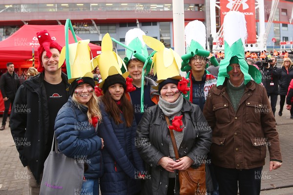 021217 Wales v New South Africa - Under Armour 2017 Series -  fans of Wales and South Africa enjoy the atmosphere outside the ground