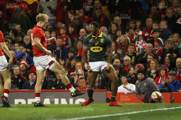 021217 Wales v New South Africa - Under Armour 2017 Series -  Warrick Gelant of South Africa scores a try