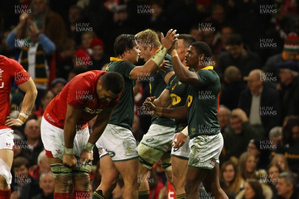 021217 Wales v New South Africa - Under Armour 2017 Series -  Warrick Gelant of South Africa celebrates his try