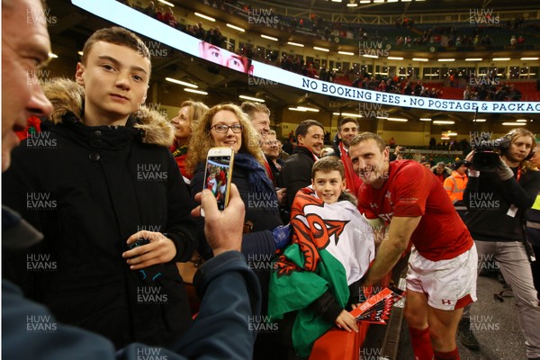 021217 Wales v New South Africa - Under Armour 2017 Series -  Hadleigh Parks of Wales meets fans after the game