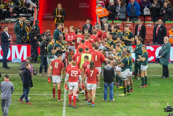021217 Wales v South Africa  - South Africa congratulate Wales on the win 
