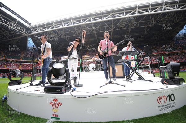 05.06.10 - Wales v South Africa - Principality Building Society Summer Test - The Lost Prophets play the Millennium Stadium prior to kick off. 