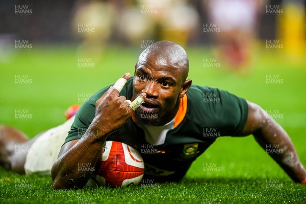 061121 - Wales v South Africa - Autumn Nations Series - Makazole Mapimpi of South Africa�s disallowed try 