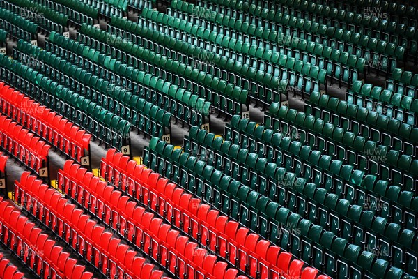 061121 - Wales v South Africa Springboks - Autumn Nations Cup - Principality Stadium seats