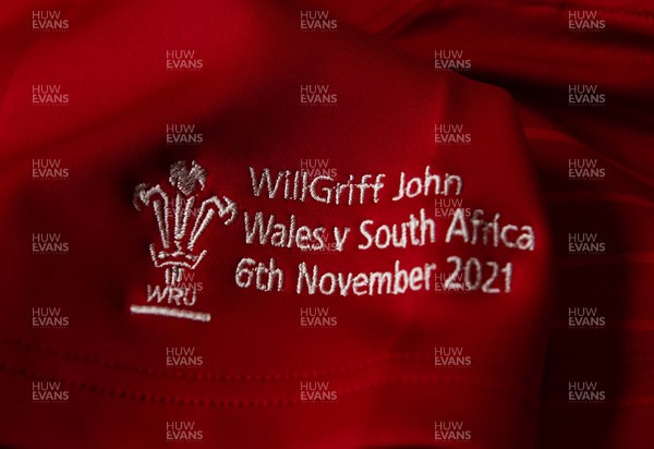 061121 - Wales v South Africa Springboks - Autumn Nations Cup - WillGriff John of Wales jersey hangs in the dressing room