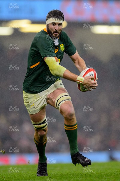 061121 - Wales v South Africa - Autumn Nations Series - Lood de Jager of South Africa