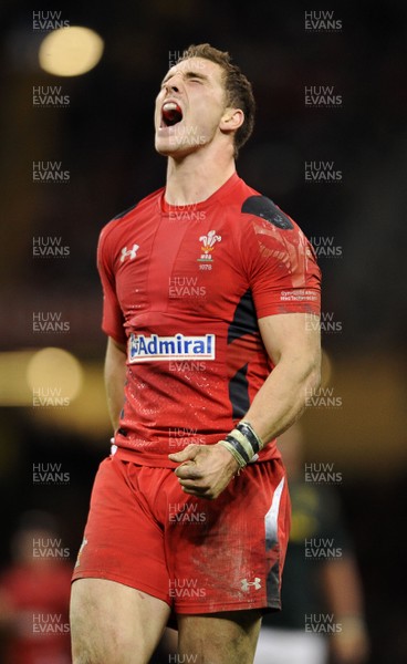 091113  - Wales v South Africa - 2013 Dove Men Series - George North of Wales shows his frustration after missing a chance