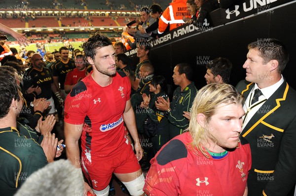 091113  - Wales v South Africa - 2013 Dove Men Series - Luke Charteris of Wales looks dejected