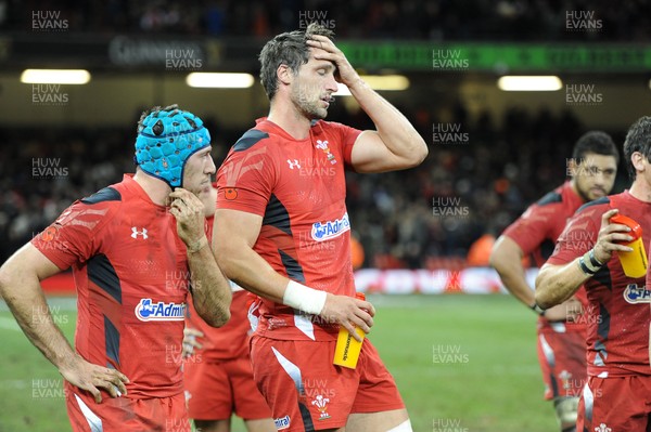 091113  - Wales v South Africa - 2013 Dove Men Series - Luke Charteris of Wales looks dejected