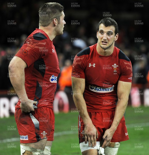 091113  - Wales v South Africa - 2013 Dove Men Series - Dan Lydiate and Sam Warburton of Wales looks dejected