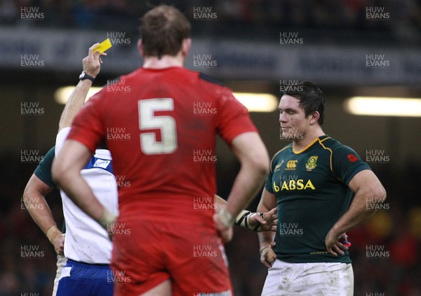 091113 - Wales v South Africa - Dove Men+Care Series - South Africa's Francois Louw is sin binned