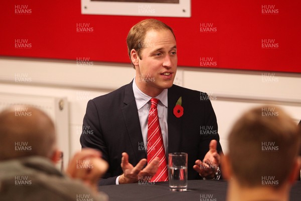 091113  - HRH Duke of Cambridge visits the Millennium Stadium before the game Wales v South Africa