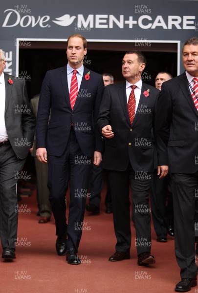 091113  - HRH Duke of Cambridge walks out the tunnel during a visit to the Millennium Stadium before the game Wales v South Africa