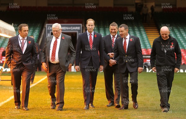 091113  - HRH Duke of Cambridge walks on the pitch during a visit to the Millennium Stadium before the game Wales v South Africa