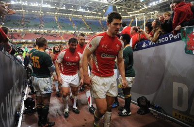 13.11.10 - Wales v South Africa - Invesco Perpetual Series 2010 - George North of Wales looks dejected at the end of the game. 