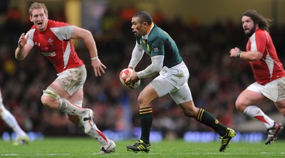 13.11.10 - Wales v South Africa - Invesco Perpetual Series 2010 - Bryan Habana of South Africa. 