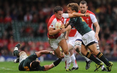 13.11.10 - Wales v South Africa - Invesco Perpetual Series 2010 - Lee Byrne of Wales. 