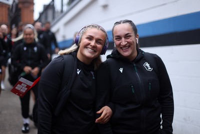 180926 - Wales Women v South Africa Women - Vodafone Wales WXV Series - Alex Callender and Courtney Keight of Wales 