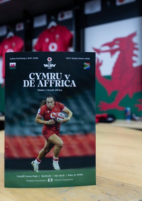 180926 Wales v South Africa, Vodafone Wales WXV Series - The match programme in the Wales changing room ahead of the match