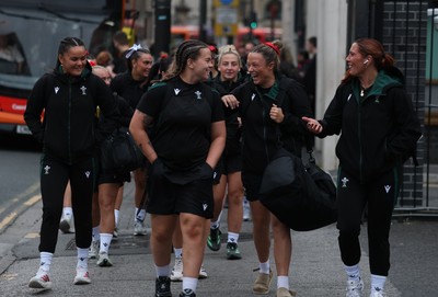 180926 Wales v South Africa, Vodafone Wales WXV Series -The Wales Women squad make their way from the hotel to the ground ahead of the match