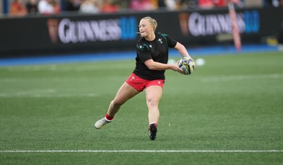 180926 Wales v South Africa, Vodafone Wales WXV Series - Seren Lockwood of Wales during warm up