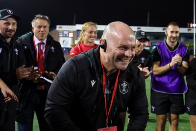 180926 Wales v South Africa, Vodafone Wales WXV Series - Sean Lynn, Wales head coach at the end of the match with 